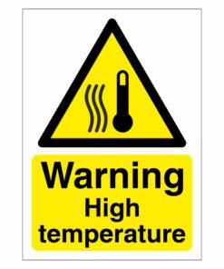 Warning High Temperature Sign