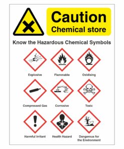 Caution Chemical Store Guidance Sign