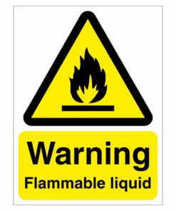 Warning Flammable Liquid Sign