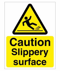 Caution Slippery Surface Sign