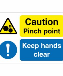 Caution Pinch Point Keep Hands Clear Sign