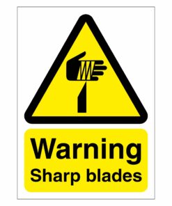 Warning Sharp Blades Sign