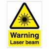 Warning Laser Beam Sign