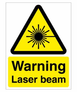 Warning Laser Beam Sign