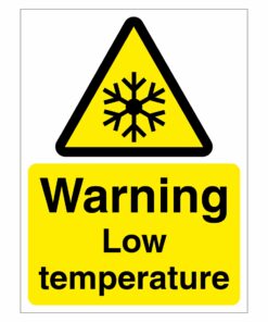 Warning Low Temperature Sign
