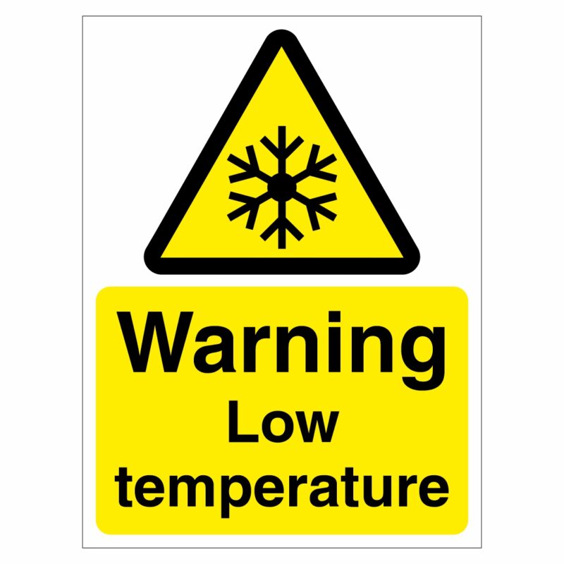 Warning Low Temperature Sign - Aston Safety Signs