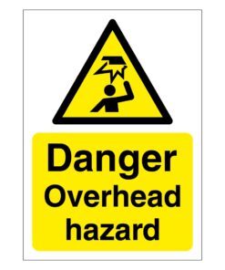 Danger Overhead Hazard Sign