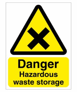 Danger Hazardous Waste Storage Sign