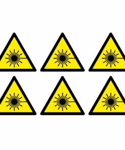 Laser Beam Warning Symbol - Pack Of 6