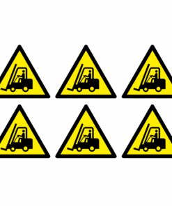 Fork Lift Truck And Other Industrial Vehicles Warning Symbol - Pack Of 6
