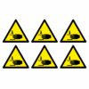 Crushing Of Hands Warning Symbol - Pack Of 6