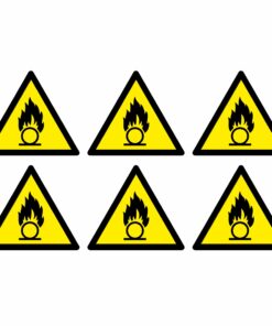Oxidizing Substance Warning Symbol - Pack Of 6