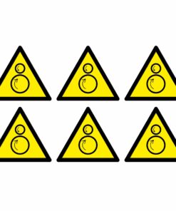 Counter Rotating Rollers Warning Symbol - Pack Of 6