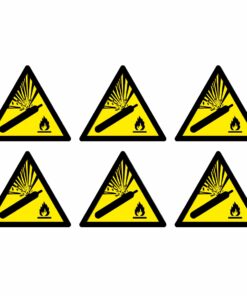 Pressurised Cylinder Warning Symbol - Pack Of 6