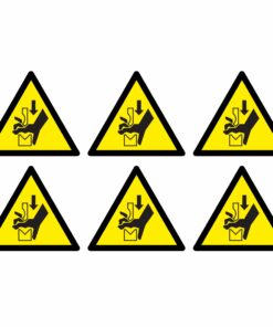 Hand Crushing Between Press Brake Tool Warning Symbol - Pack Of 6