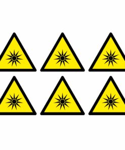 Optical Radiation Warning Symbol - Pack Of 6