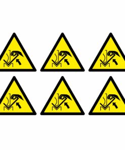 Hand Crushing Between Press Brake And Material Warning Symbol - Pack Of 6
