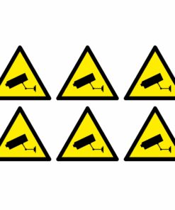 CCTV Surveillance Security Camera Warning Symbols - Pack Of 6