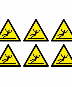 Slippery Surface Warning Symbol - Pack Of 6