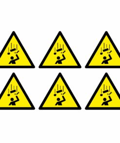 Falling Objects Warning Symbol - Pack Of 6