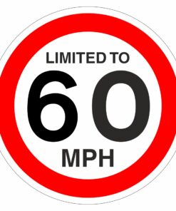 Limited To 60 MPH Sign
