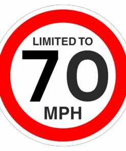 Limited To 70 MPH Sign
