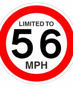 Limited To 56 MPH Sign