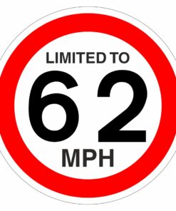 Limited To 62 MPH Sign