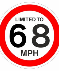 Limited To 68 MPH Sign
