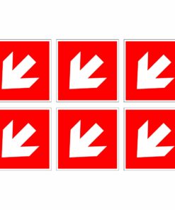 Fire Safety Directional Arrow Symbol - Pack Of 6