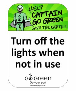 Turn Off The Lights When Not In Use - Environment Awareness Sign