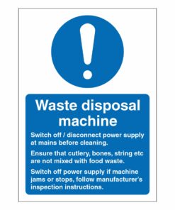 Waste Disposal Machine Sign