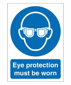 Eye Protection Must Be Worn Sign