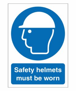 Safety Helmets Must Be Worn Sign