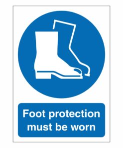 Foot Protection Must Be Worn Sign