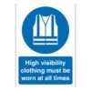 High Visibility Clothing Must Be Worn At All Times Sign