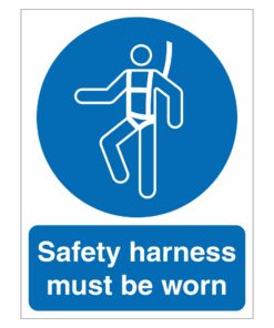 Safety Harness Must Be Worn Sign