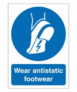 Wear Antistatic Footwear Sign