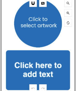 Mandatory sign. Blue background. White text and symbol