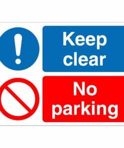 Keep Clear No Parking Sign