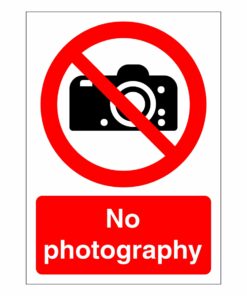 No Photography Sign