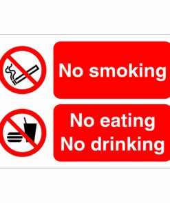 No Eating No Drinking No Smoking Sign
