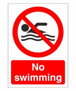 No Swimming Sign