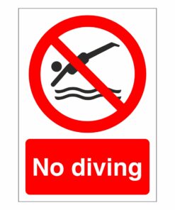 No Diving Sign