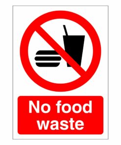 No Food Waste Sign