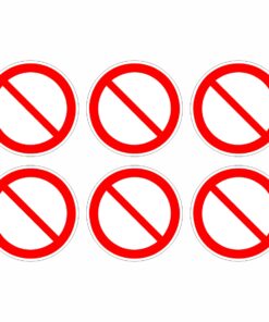 General Prohibition Symbol - Pack Of 6