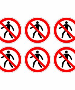No Thoroughfare Symbol - Pack Of 6