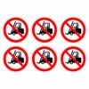No Fork Lift Trucks Symbol - Pack Of 6