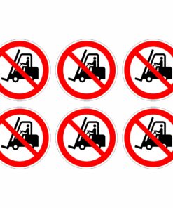 No Fork Lift Trucks Symbol - Pack Of 6