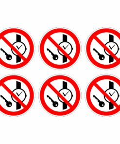 No Watches Or Metallic Items Symbol - Pack Of 6